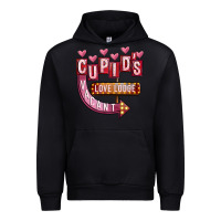 Black Valentines Day Cupid's Love Lodge Urban Hoodie - FaDigitalArtStudio