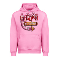 Fuchsia Pink Valentines Day Cupid's Love Lodge Urban Hoodie - FaDigitalArtStudio