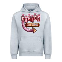 Heather Grey Valentines Day Cupid's Love Lodge Urban Hoodie - FaDigitalArtStudio