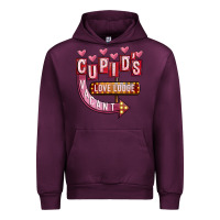 Mauve Wine Valentines Day Cupid's Love Lodge Urban Hoodie - FaDigitalArtStudio