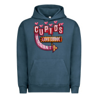 Pigment Midnight Navy Valentines Day Cupid's Love Lodge Urban Hoodie - FaDigitalArtStudio