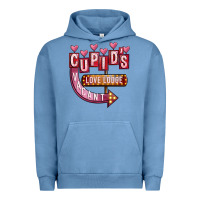 Pigment Pebble Blue Valentines Day Cupid's Love Lodge Urban Hoodie - FaDigitalArtStudio