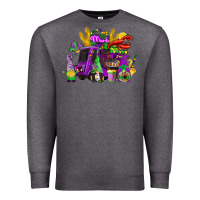 Charcoal Heather mardi gras gnome truck Premium Sweatshirt - CowGirlArtShop