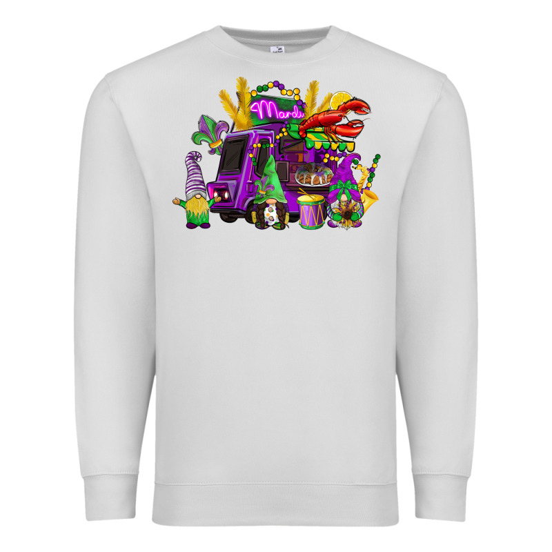 Mardi Gras Gnome Truck Premium Sweatshirt by CowGirlArtShop | Teevron
