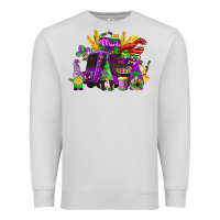 Dove Grey mardi gras gnome truck Premium Sweatshirt - CowGirlArtShop