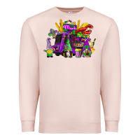 Pale Pink mardi gras gnome truck Premium Sweatshirt - CowGirlArtShop