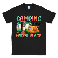 Black camping is my happy place Classic Tee - MaliasSmallBusiness