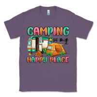 Lavender camping is my happy place Classic Tee - MaliasSmallBusiness