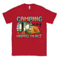 Red camping is my happy place Classic Tee - MaliasSmallBusiness