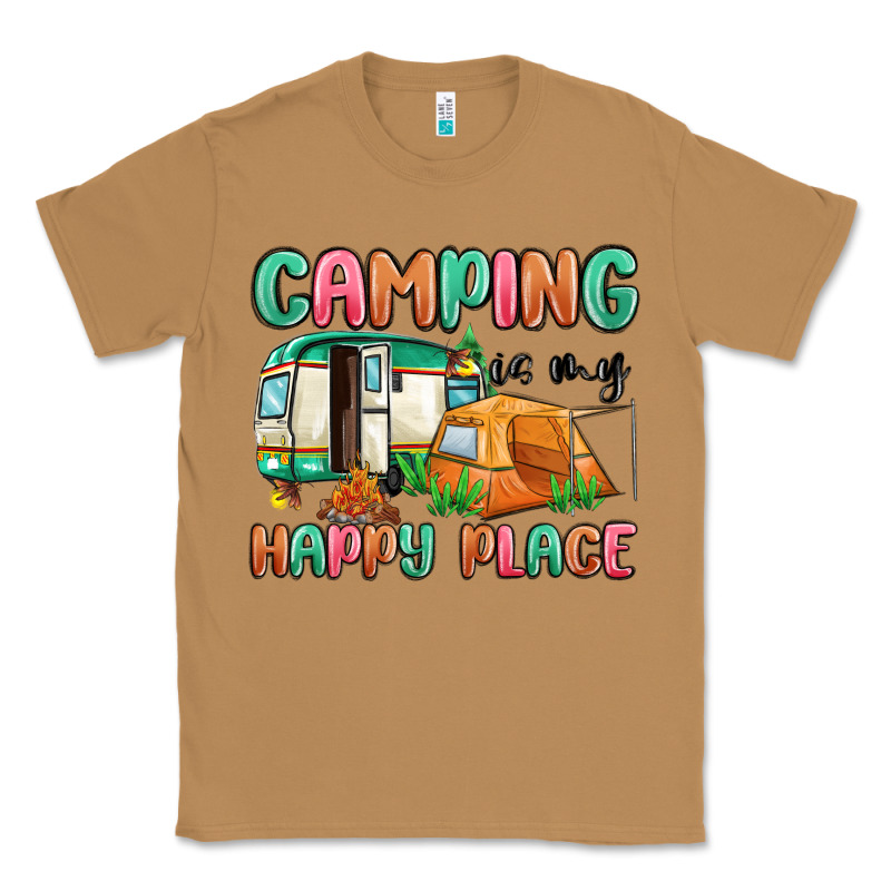 Camping Is My Happy Place Classic Tee by MaliasSmallBusiness | Teevron