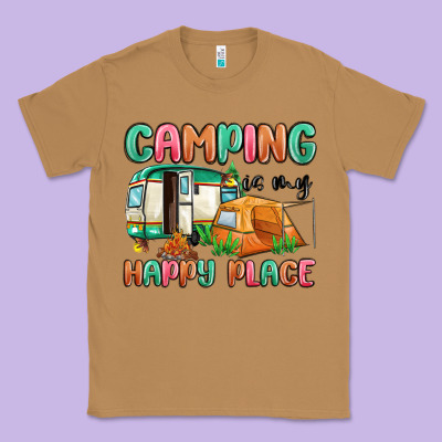 Camping Is My Happy Place Classic Tee Designed By Maliassmallbusiness