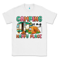 White camping is my happy place Classic Tee - MaliasSmallBusiness