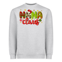 Heather Grey nana claus Heavyweight Sweatshirt - MaliasSmallBusiness