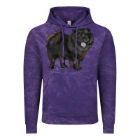 Cloud Purple black chow chow Vintage Hoodie - RanaPortraitStore