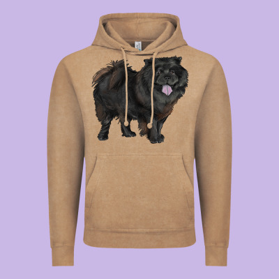 Black Chow Chow Vintage Hoodie Designed By Ranaportraitstore