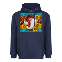 Navy western rooster Heavyweight Hoodie - TumblerDesignByShophia