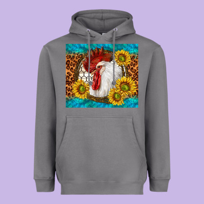 Western Rooster Heavyweight Hoodie Designed By Tumblerdesignbyshophia