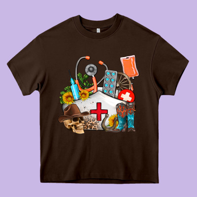 Nurse  Summer Heavy Core Tee Designed By Adodesignshop