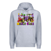 Heather Grey i dig mardi gras Premium Hoodie - CowGirlArtShop