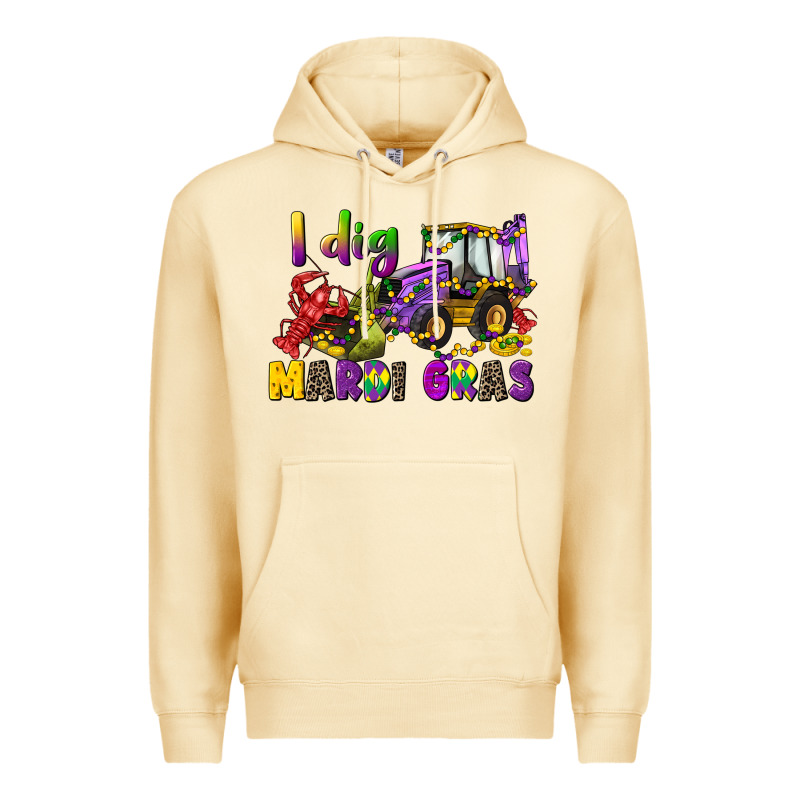 I Dig Mardi Gras Premium Hoodie by CowGirlArtShop | Teevron