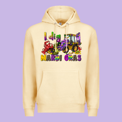I Dig Mardi Gras Premium Hoodie Designed By Cowgirlartshop
