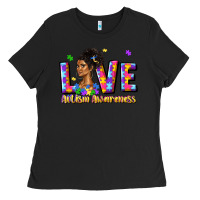 Black love autism awareness Ladies Tee - JahusDesignShop