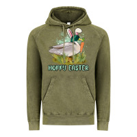 Vintage Olive hoppy easter duck hunting Vintage Hoodie - MaliasSmallBusiness