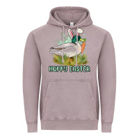 Vintage Zinc hoppy easter duck hunting Vintage Hoodie - MaliasSmallBusiness