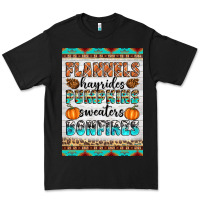Black Flannels Hayrides Pumpkins Sweaters Bonfires Premium Tee - Artiststas