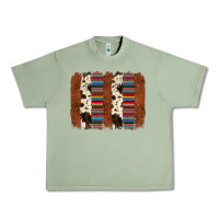 Oil Green serape cowhide  brushstroke Urban Heavy Tee - AdoDesignShop