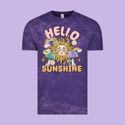 Hello Sunshine Vintage Tee Designed By Maliassmallbusiness