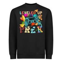 Black leveled up pre k Heavyweight Sweatshirt - NancyCooperArtShop