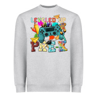 Heather Grey leveled up pre k Heavyweight Sweatshirt - NancyCooperArtShop