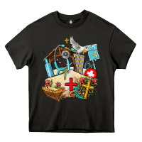 Asphalt nurse  cross and jesus Heavy Core Tee - AdoDesignShop