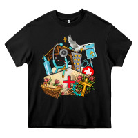 Black nurse  cross and jesus Heavy Core Tee - AdoDesignShop