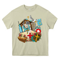 Mossy nurse  cross and jesus Heavy Core Tee - AdoDesignShop