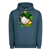 Pigment Midnight Navy st.patrick's day volleyball Urban Hoodie - FaDigitalArtStudio