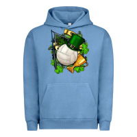 Pigment Pebble Blue st.patrick's day volleyball Urban Hoodie - FaDigitalArtStudio