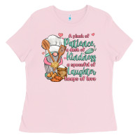 Bubblegum Pink a pinch of patience a dash of kindness a spoonful Ladies Tee - JahusDesignShop