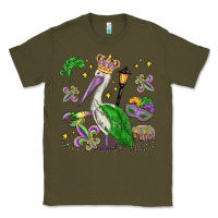 Army Green mardi gras pelican Classic Tee - MaliasSmallBusiness