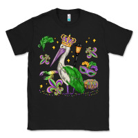 Black mardi gras pelican Classic Tee - MaliasSmallBusiness