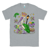 Heather Grey mardi gras pelican Classic Tee - MaliasSmallBusiness