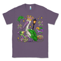 Lavender mardi gras pelican Classic Tee - MaliasSmallBusiness