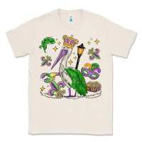 Natural mardi gras pelican Classic Tee - MaliasSmallBusiness