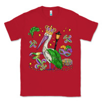 Red mardi gras pelican Classic Tee - MaliasSmallBusiness