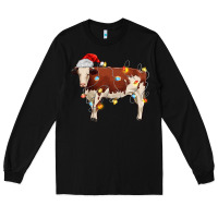 Black Christmas cow Long Sleeve Tee - MaliasSmallBusiness