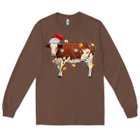 Chestnut Christmas cow Long Sleeve Tee - MaliasSmallBusiness