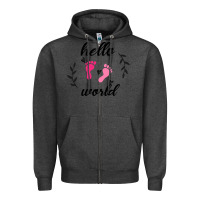 Charcoal Heather Hello world Zipper Hoodie - Bettercallsaul