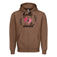 Chestnut Hello world Zipper Hoodie - Bettercallsaul