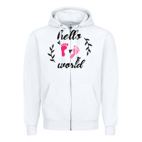 White Hello world Zipper Hoodie - Bettercallsaul